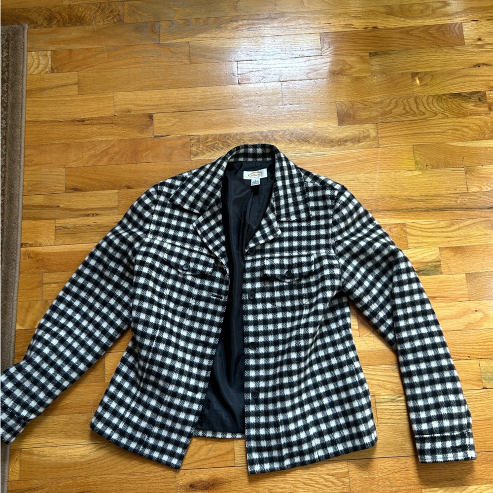 Vintage Talbots black & white jacket